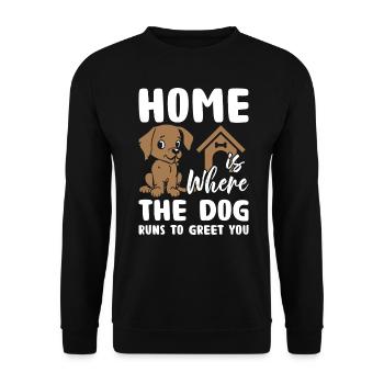 Dog Lover - Unisex Pullover - Schwarz - Vorne - Alina (178cm) & Michal (187cm)