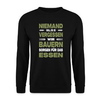 Bauernprotest Landwirt Demo Treckerdemo Traktor - Unisex Pullover - Schwarz - Vorne - Alina (178cm) & Michal (187cm)