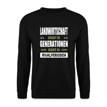 Bauernproteste 2024 Bauerndemo Landwirt Demo - Unisex Pullover - Schwarz - Vorne - Alina (178cm) & Michal (187cm)