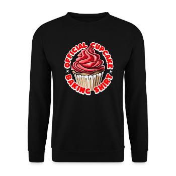 T-shirt officiel de pâtisserie Cupcake - t-shirt de pâtisserie cool - Sweat-shirt Unisexe - noir - Devant - Alina (178cm) & Michal (187cm)