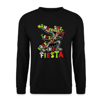 Chemise de fête Cinco de Mayo - plus de sieste, fiesta - Sweat-shirt Unisexe - noir - Devant - Alina (178cm) & Michal (187cm)