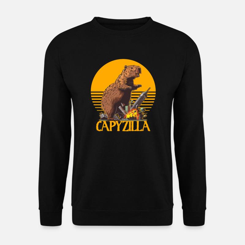 Capybara Meme - Capyzilla - monstre déchaîné - Sweat-shirt Unisexe - noir