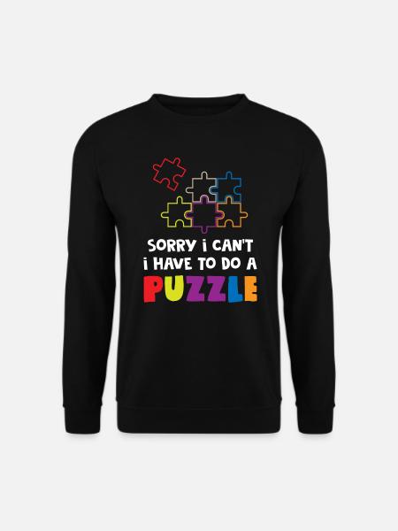 Funny Puzzle Lover - Unisex Sweatshirt - black