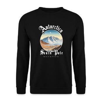 Antarktis-Entdecker 90°0'0" S 80°0'0" W Südpol - Unisex Pullover - Schwarz - Vorne - Alina (178cm) & Michal (187cm)