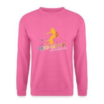 Davos Klosters Ski Resort Schweizer Alpen Souvenir - Unisex Pullover - Pink - Vorne