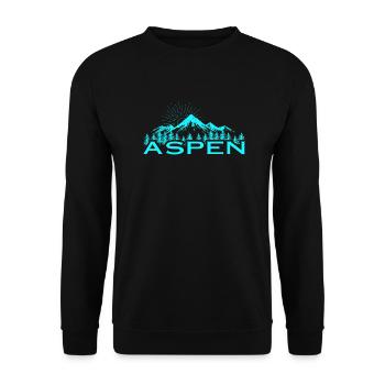 Aspen Snowmass Colorado Station de ski Montagnes - Sweat-shirt Unisexe - noir - Devant - Alina (178cm) & Michal (187cm)