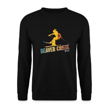 Beaver Creek Colorado Ski Resort Berg-Souvenir - Unisex Pullover - Schwarz - Vorne - Alina (178cm) & Michal (187cm)