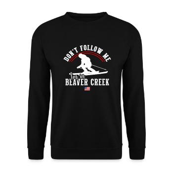 Beaver Creek Colorado Ski Resort Mountain Souvenir - Unisex Sweatshirt - black - Front - Alina (178cm) & Michal (187cm)