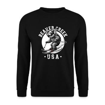 Beaver Creek Colorado Ski Resort Berg-Souvenir - Unisex Pullover - Schwarz - Vorne - Alina (178cm) & Michal (187cm)