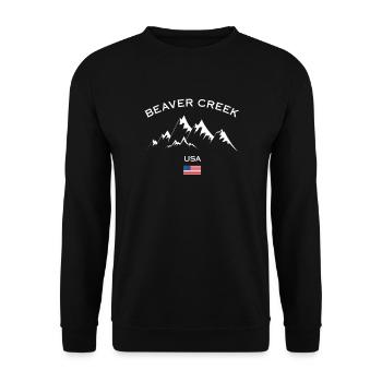 Beaver Creek Colorado Ski Resort Mountain Souvenir - Unisex Sweatshirt - black - Front - Alina (178cm) & Michal (187cm)