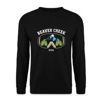 Beaver Creek Colorado Ski Resort Berg-Souvenir - Unisex Pullover - Schwarz - Vorne - Alina (178cm) & Michal (187cm)