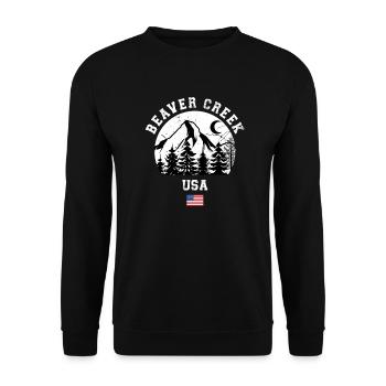 Beaver Creek Colorado Ski Resort Mountain Souvenir - Unisex Sweatshirt - black - Front - Alina (178cm) & Michal (187cm)