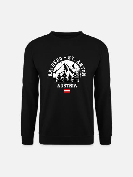 St. Anton Arlberg Ski Resort Austrian Alps - Unisex Sweatshirt - black