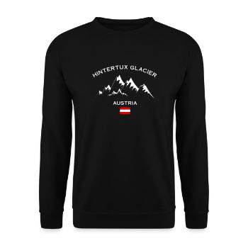Skigebiet Hintertuxer Gletscher Österreichische Alpen - Unisex Pullover - Schwarz - Vorne - Alina (178cm) & Michal (187cm)