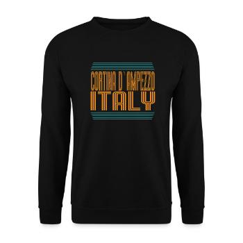 Cortina D'Ampezzo Ski Resort Italian Alps Skiing - Unisex Sweatshirt - black - Front - Alina (178cm) & Michal (187cm)