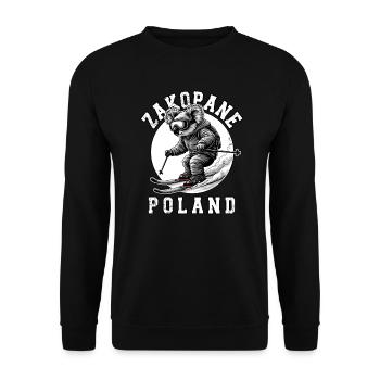 Skigebiet Zakopane Polnisches Gebirge Skifahren Polen - Unisex Pullover - Schwarz - Vorne - Alina (178cm) & Michal (187cm)