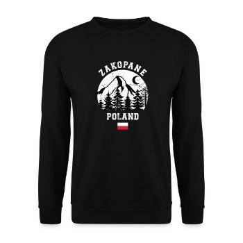 Skigebiet Zakopane Polnisches Gebirge Skifahren Polen - Unisex Pullover - Schwarz - Vorne - Alina (178cm) & Michal (187cm)
