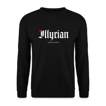 Illyrian - Unisex Pullover - Schwarz - Vorne - Alina (178cm) & Michal (187cm)