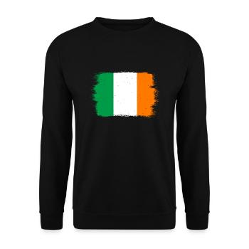 Drapeau irlandais Vintage Drapeau irlandais Dublin - Sweat-shirt Unisexe - noir - Devant - Alina (178cm) & Michal (187cm)