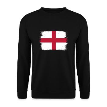 England Flag Vintage English Flag Used Look - Unisex Sweatshirt - black - Front - Alina (178cm) & Michal (187cm)
