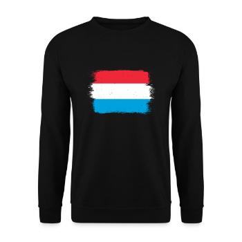 Luxembourg Flag Luxembourg flag Home - Unisex Sweatshirt - black - Front - Alina (178cm) & Michal (187cm)