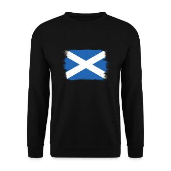 Scotland Flag Scottish Flag Alba GB UK - Unisex Sweatshirt - black - Front - Alina (178cm) & Michal (187cm)