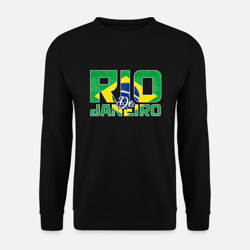 Rio de Janeiro Brésil Drapeau - Sweat-shirt Unisexe - noir