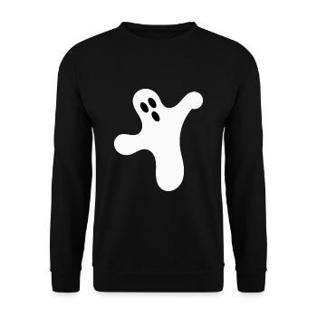 T-shirt d’Halloween Ghost spooky chemise mignonne - Sweat-shirt Unisexe - noir - Devant - Alina (178cm) & Michal (187cm)