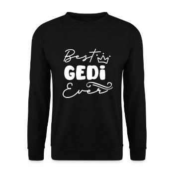 Wöd Gedi Bester Gedi sein Patenonkel fragen Taufe - Unisex Pullover - Schwarz - Vorne - Alina (178cm) & Michal (187cm)