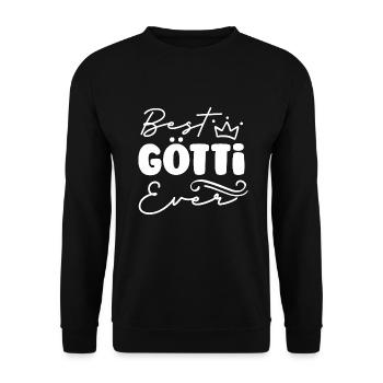 Beschte Götti best Götti bescht Götti Schweiz - Unisex Pullover - Schwarz - Vorne - Alina (178cm) & Michal (187cm)