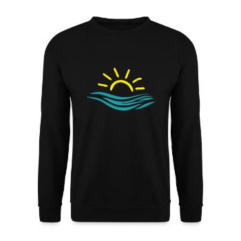 Soleil et mer, eau, vagues - Sweat-shirt Unisexe - noir - Devant - Alina (178cm) & Michal (187cm)