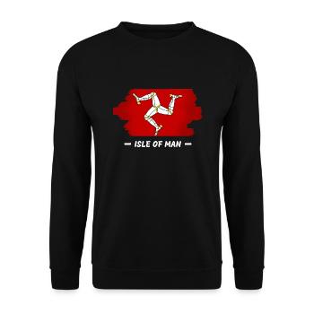 Île de Man Flagge Triskele Drapeau de l’île de Man - Sweat-shirt Unisexe - noir - Devant - Alina (178cm) & Michal (187cm)