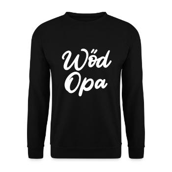 Wöd Opa Österreich Oma tolle Oma beste Oma - Unisex Pullover - Schwarz - Vorne - Alina (178cm) & Michal (187cm)