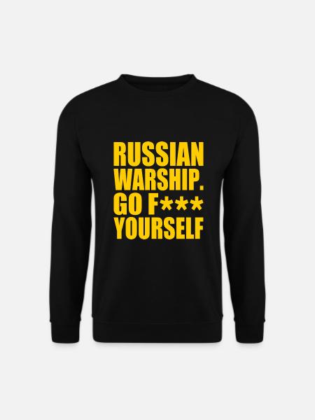 russian warship go f yourself - Unisex Sweatshirt - black