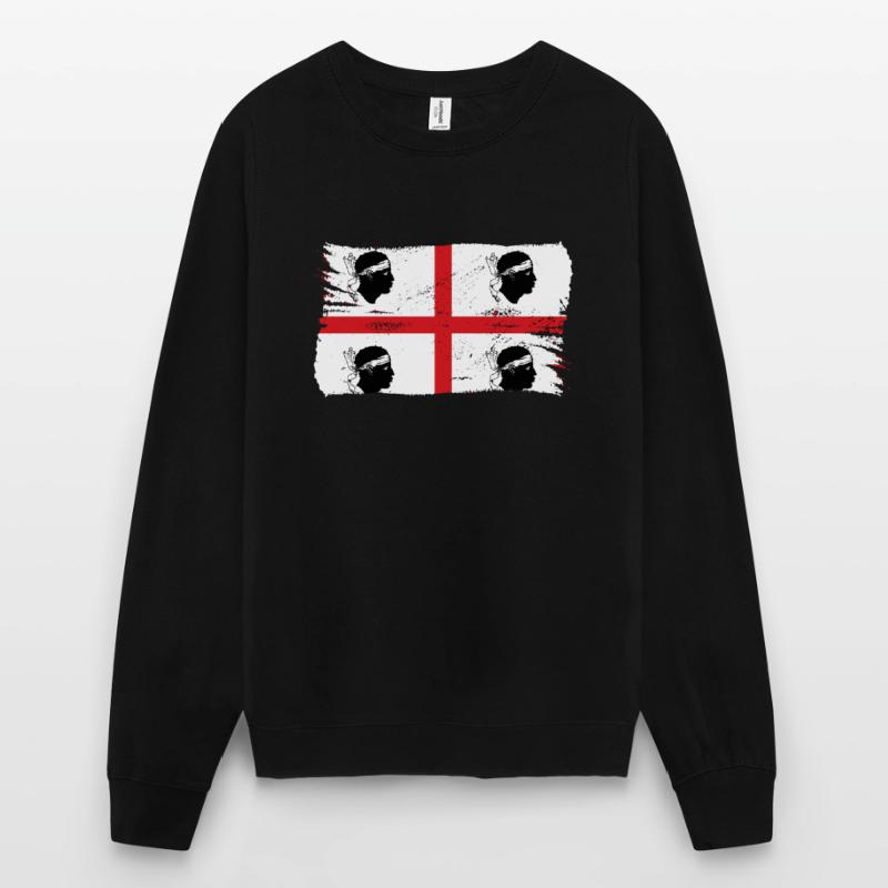 Drapeau de la Sardaigne Drapeau sarde Drapeau de la Sardaigne Sweat-shirt Unisexe