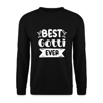 Bester Götti bescht Götti Schweiz Patenonkel - Unisex Pullover - Schwarz - Vorne - Alina (178cm) & Michal (187cm)
