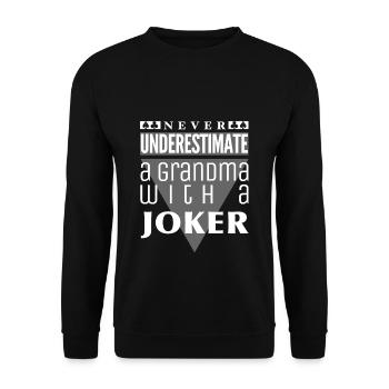 Rommè Rommee cadeau double tête Rummikub Rummy - Sweat-shirt Unisexe - noir - Devant - Alina (178cm) & Michal (187cm)