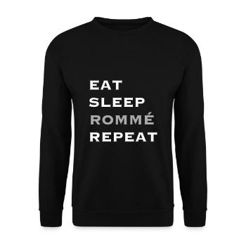 Rommè Rommee cadeau double tête Rummikub Rummy - Sweat-shirt Unisexe - noir - Devant - Alina (178cm) & Michal (187cm)
