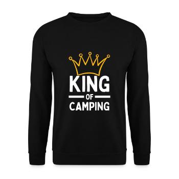 CAMPING CAMPING CAMPING TENT KING - Sweat-shirt Unisexe - noir - Devant - Alina (178cm) & Michal (187cm)