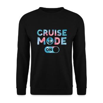 Cruise Mode On Tie Dye Print For Family Cruise - Unisex Sweatshirt - black - Front - Alina (178cm) & Michal (187cm)