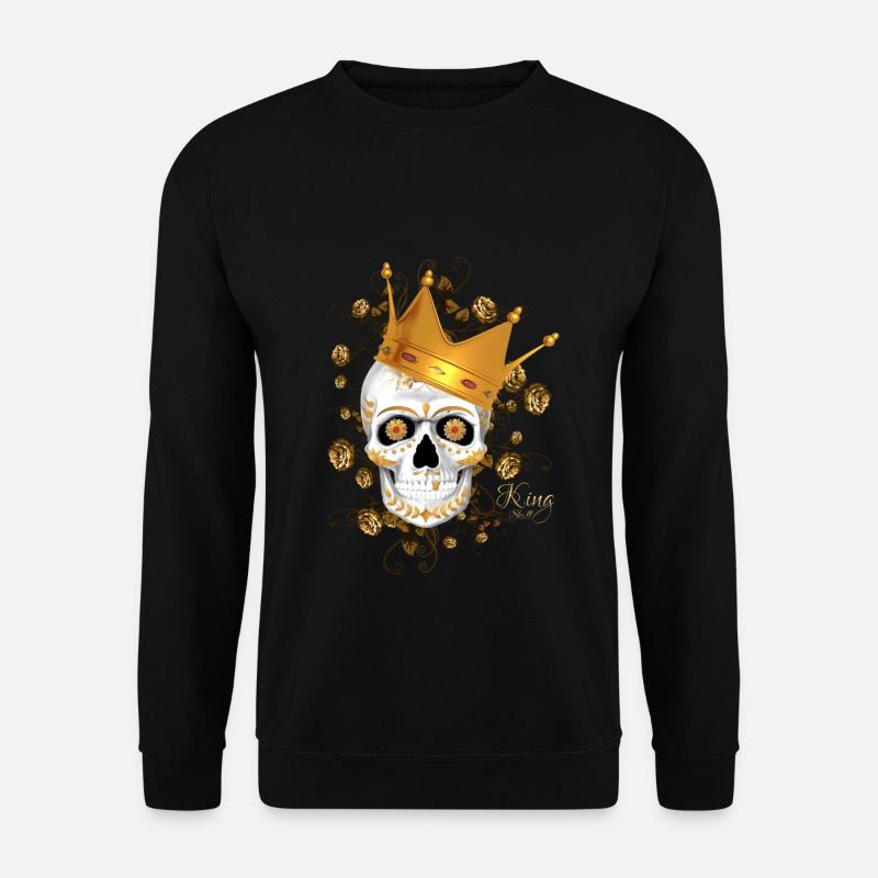 Man sugar skull Cinco de Mayo Sugar Skull King - Unisex Pullover - Schwarz