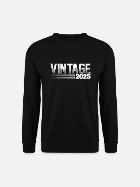 Millésime 2025 Anniversaire Rétro 2025 - Sweat-shirt Unisexe - noir