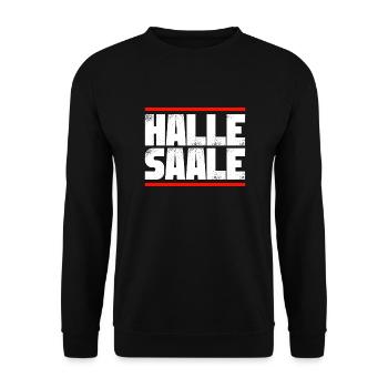 Hall Saale - Unisex Sweatshirt - black - Front - Alina (178cm) & Michal (187cm)