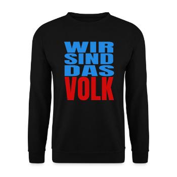 Wir sind das Volk - Unisex Pullover - Schwarz - Vorne - Alina (178cm) & Michal (187cm)