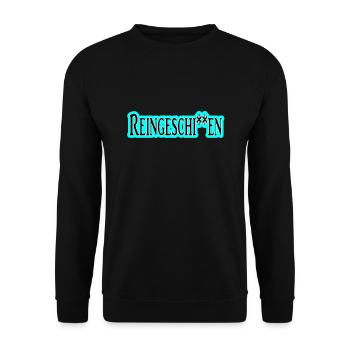Reingeschissen - Unisex Pullover - Schwarz - Vorne - Alina (178cm) & Michal (187cm)