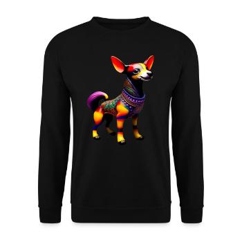 Chien Artiste Chiens Propriétaires de chiens Chien coloré - Sweat-shirt Unisexe - noir - Devant - Alina (178cm) & Michal (187cm)