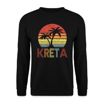 Kreta - Unisex Pullover - Schwarz - Vorne - Alina (178cm) & Michal (187cm)