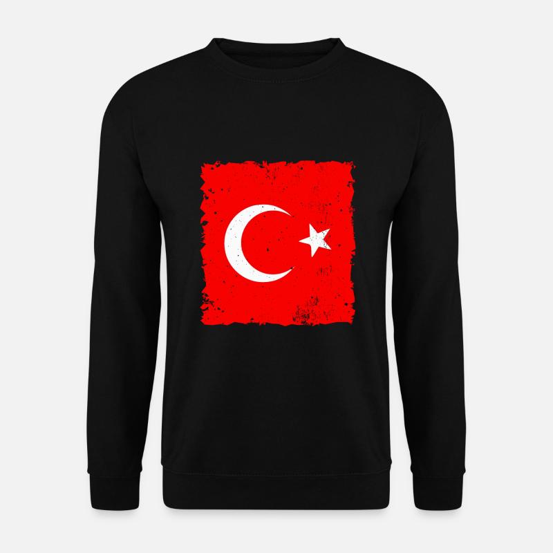Türkei Fahne Retro - Unisex Pullover - Schwarz