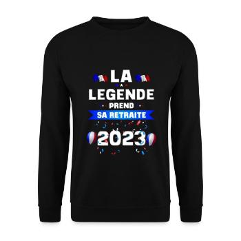 La Légende Prend Sa Retraite 2023 - Sweat-shirt Unisexe - noir - Devant - Alina (178cm) & Michal (187cm)
