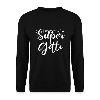 Super Götti bescht Götti Patenonkel Schweiz - Unisex Pullover - Schwarz - Vorne - Alina (178cm) & Michal (187cm)